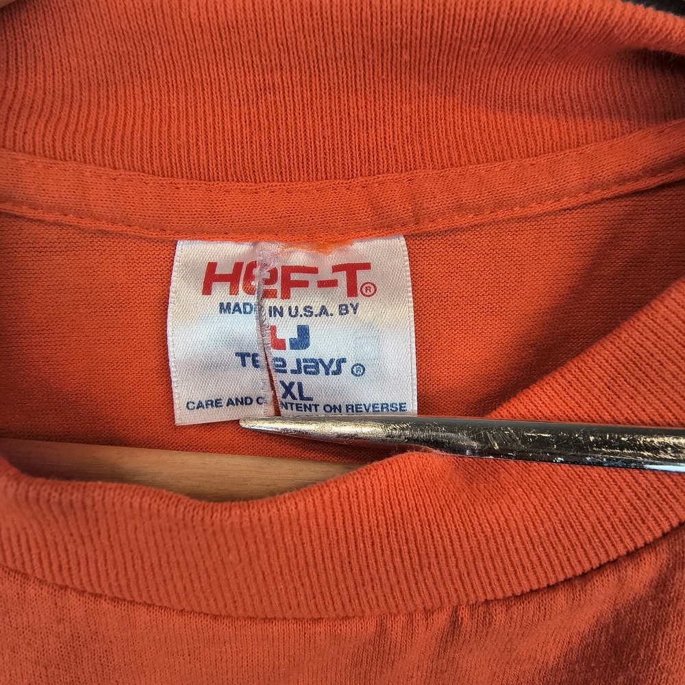Vintage Florida Alligator Shirt Mens XL Orange Single Stitch Lightning Bolt 80s - Picture 5 of 9